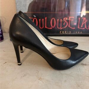 Katherine Kelly Gold-Tipped Heels